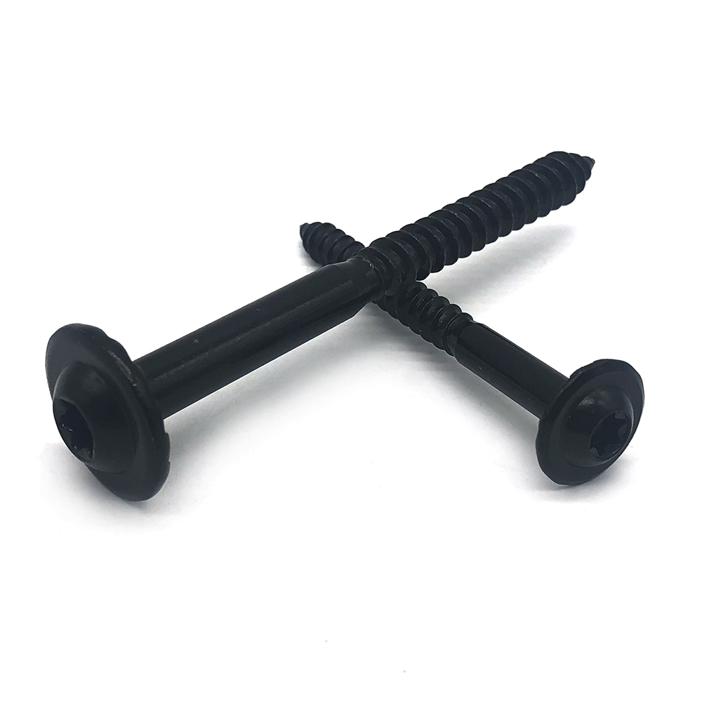 非標定制發黑手擰螺絲梅花墊圈頭螺絲