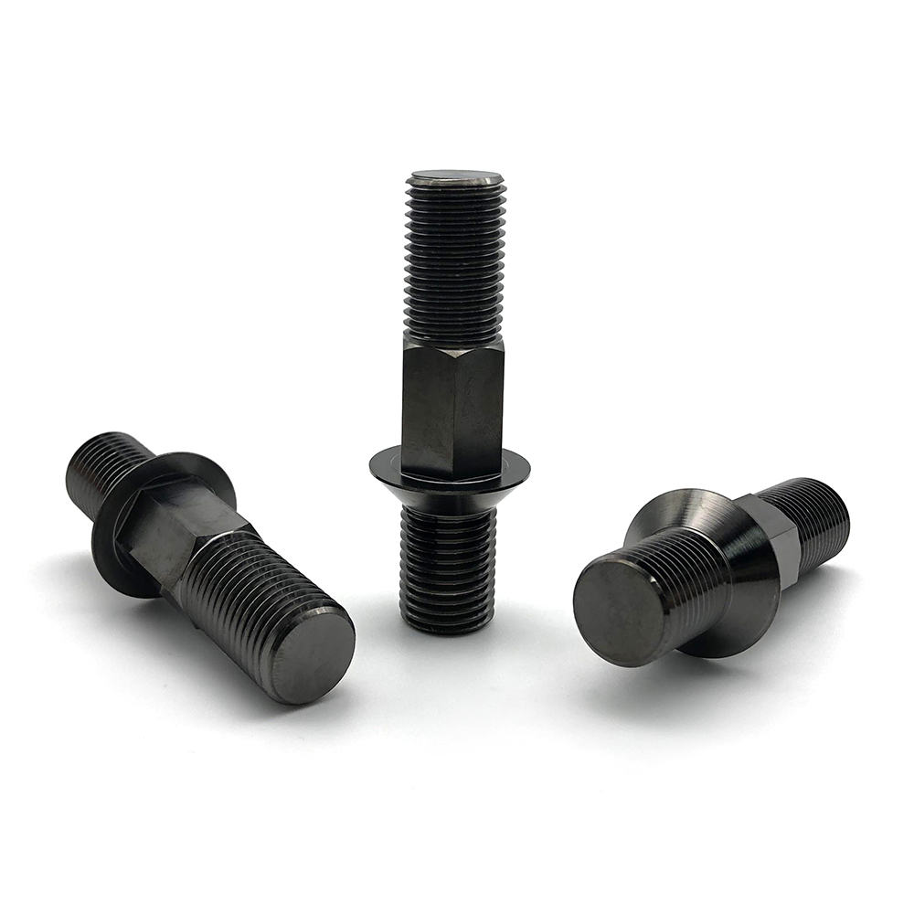 非標件鈦合金TC4雙頭螺栓真空鍍膜灰色輸出螺桿