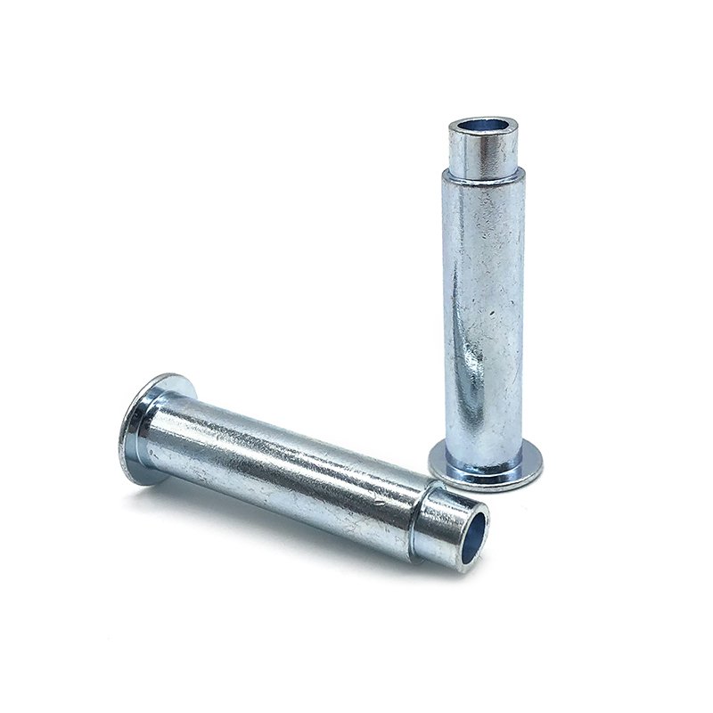 扁圓頭鐵鍍藍鋅半空心鉚釘不銹鋼扁頭鉚釘對敲鉚釘頭盔中空鉚釘用于箱包