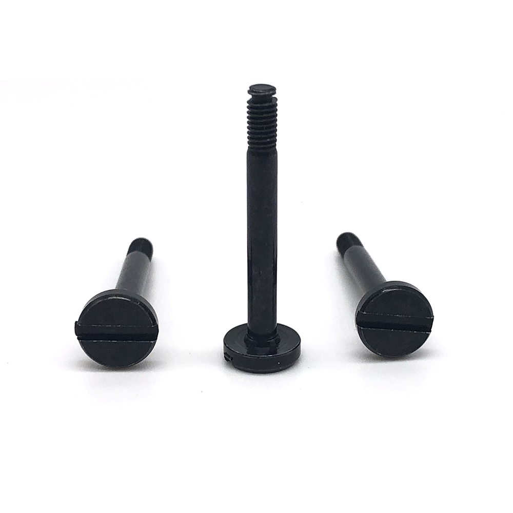 廠供一字槽圓頭半牙螺絲粗桿半螺紋絲M3M4M5盤頭半絲牙桿定制非標螺釘