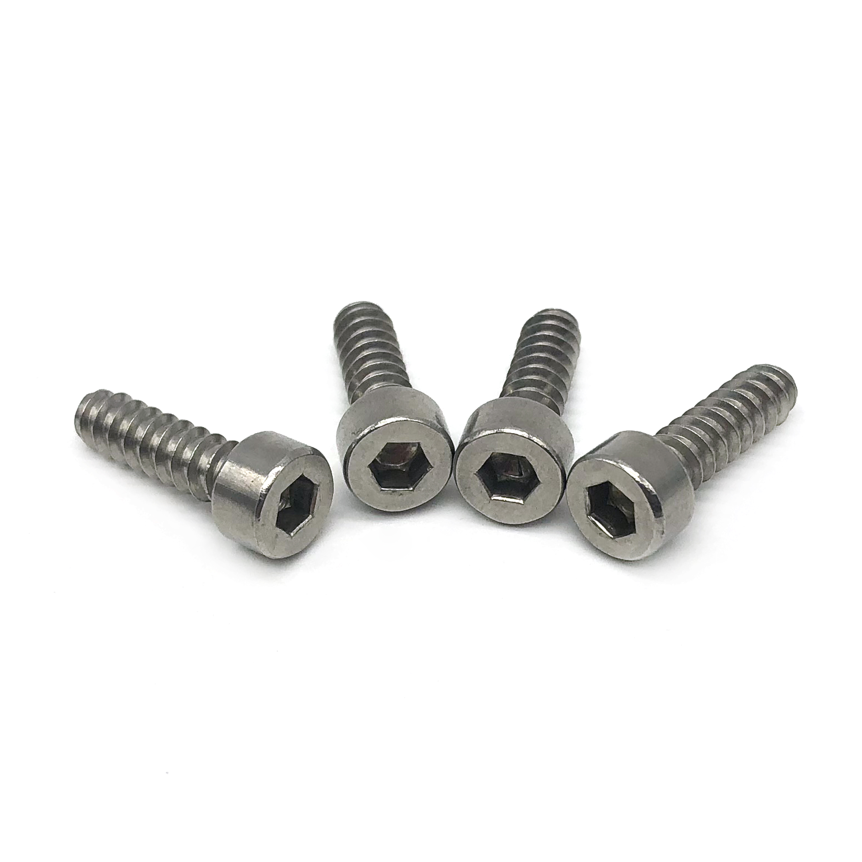 304不銹鋼圓柱頭內六角平尾自攻螺絲杯頭木攻牙釘m2m2.3m2.6m3m4m